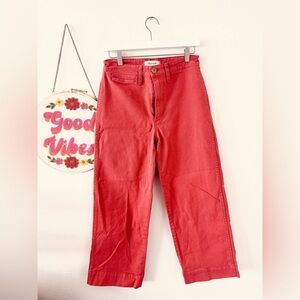 Madewell Burnt Orange High-Rise Straight Jeans